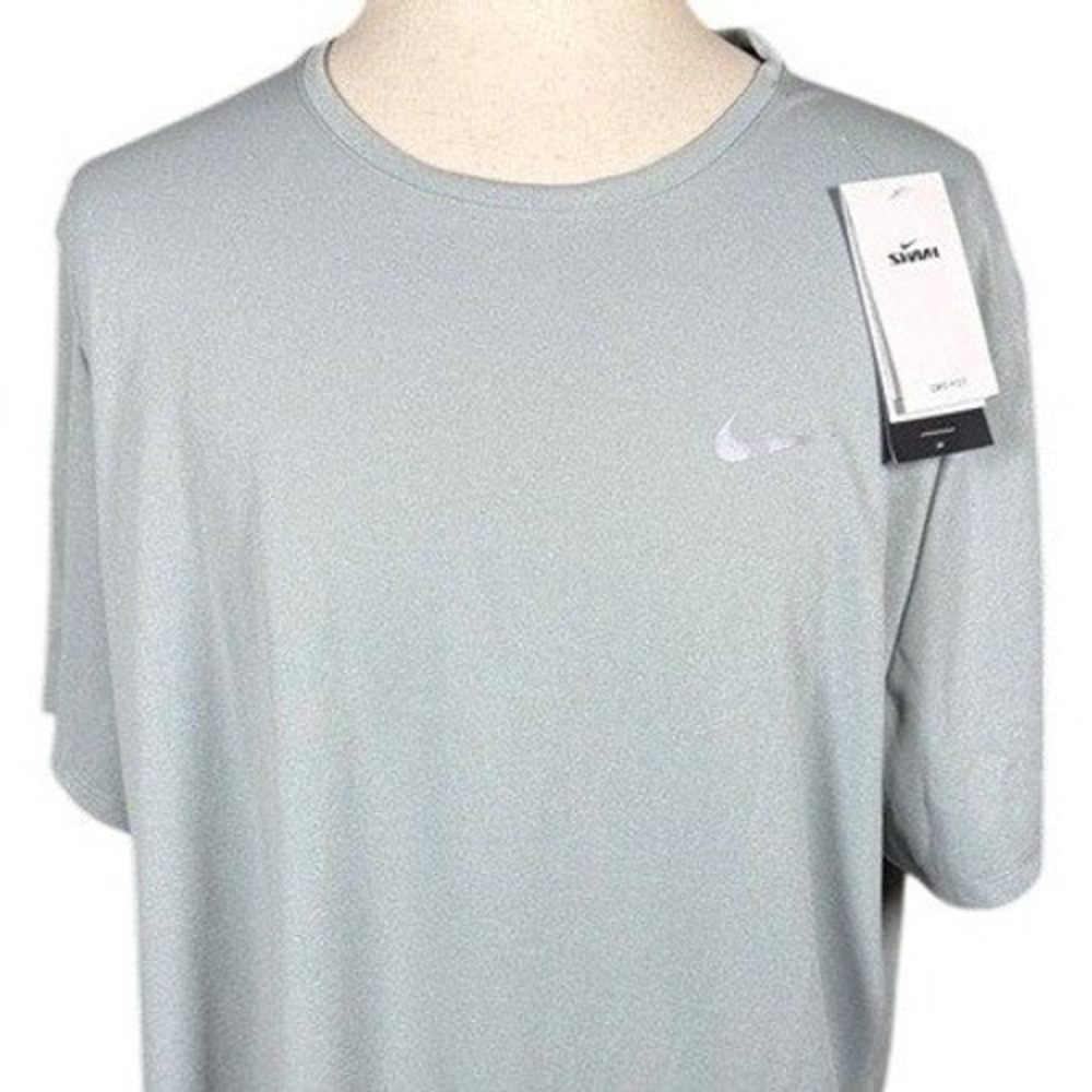 Nike Swim Dri-FIT UV Shirt Mens XXL Grey Short Sleeve Performance Tee NWT